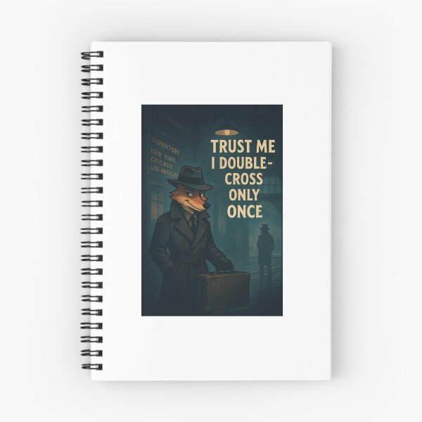 Item preview, Trust Me — I Double-Cross Only Once — Retro Fox Noir Detective Art designed and sold by WhimsyByPaul.redbubble.com.