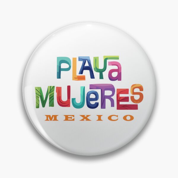 Item preview, Playa Mujeres Mexico Retro Tropical Typographic Design designed and sold by Futurebeachbum.