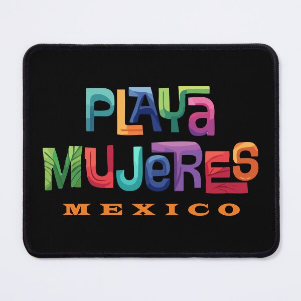 Item preview, Playa Mujeres Mexico Retro Tropical Typographic Design designed and sold by Futurebeachbum.