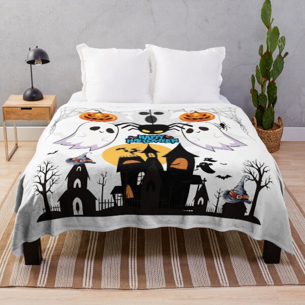 Item preview, Spooky Halloween Night – Ghosts, Pumpkins & Haunted House Illustration designed and sold by Luxury design .