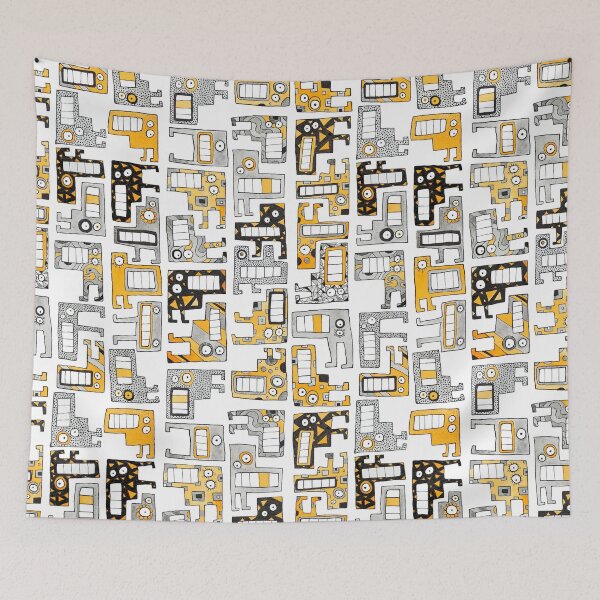 Item preview, Yellow Tetris Monsters designed and sold by PoofyEmporium.