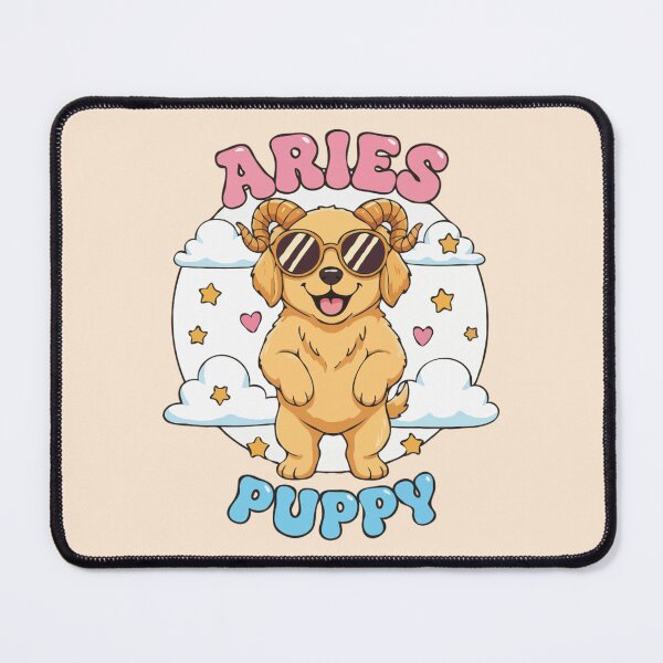Item preview, Aries Puppy Zodiac Cute Golden Retriever Dog Design – Horoscope Art designed and sold by The Real Life Symphony.