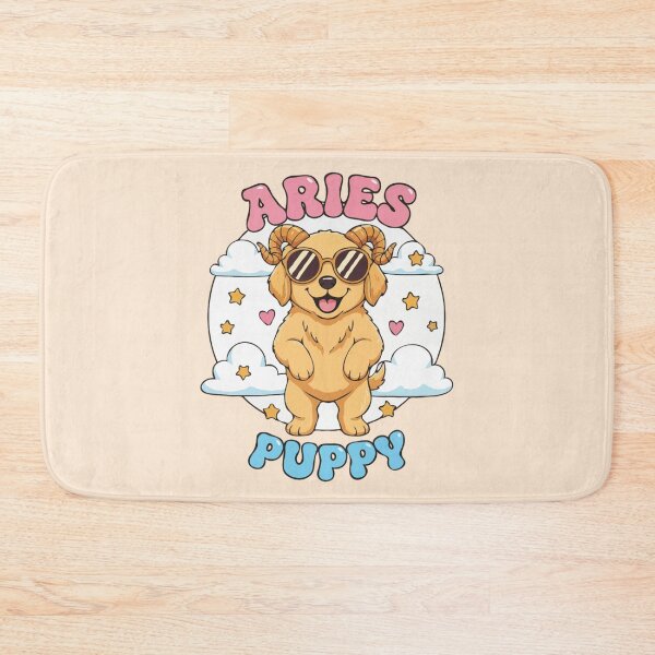 Item preview, Aries Puppy Zodiac Cute Golden Retriever Dog Design – Horoscope Art designed and sold by The Real Life Symphony.