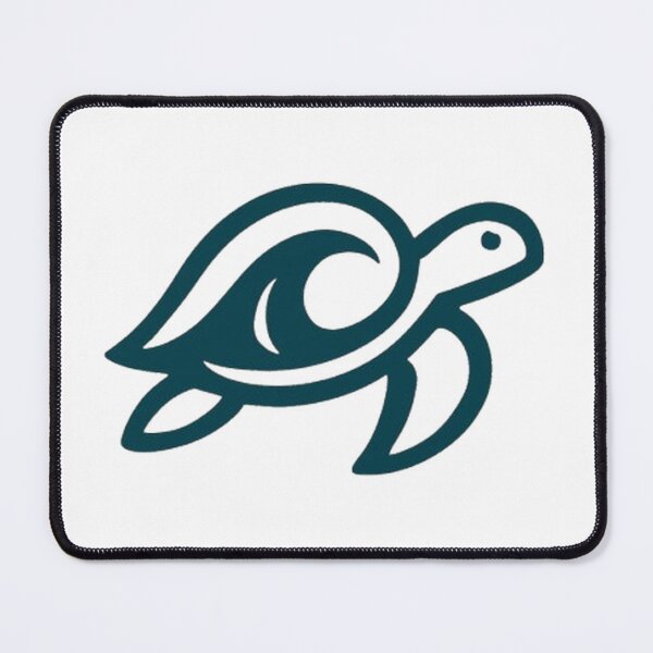 Item preview, Turtle Wave Logo – Minimal Ocean-Inspired Line Art designed and sold by PawsGiggles.