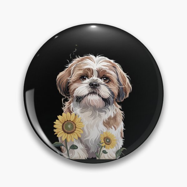 Item preview, Sunflower Shih Tzu Dog Flower Gardening Floral  designed and sold by MathisBellanger.