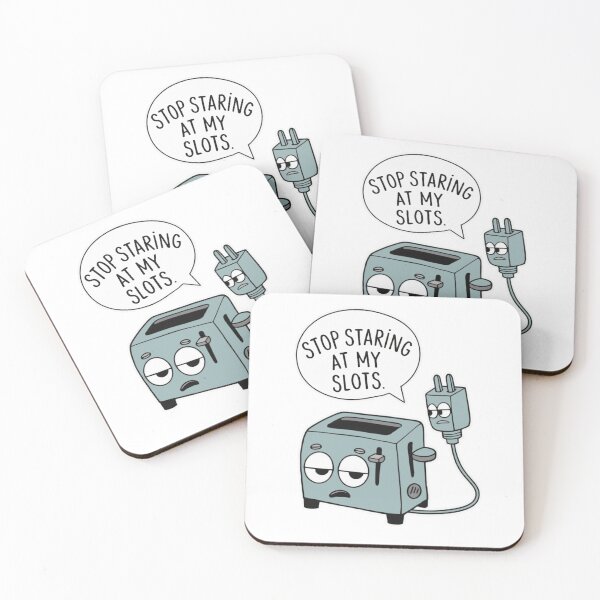 Item preview, Clive and Niles – Sarcastic Cartoon  “Stop Staring at My Slots”  designed and sold by Moodzu.