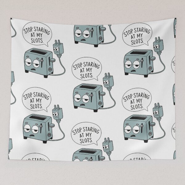 Item preview, Clive and Niles – Sarcastic Cartoon  “Stop Staring at My Slots”  designed and sold by Moodzu.