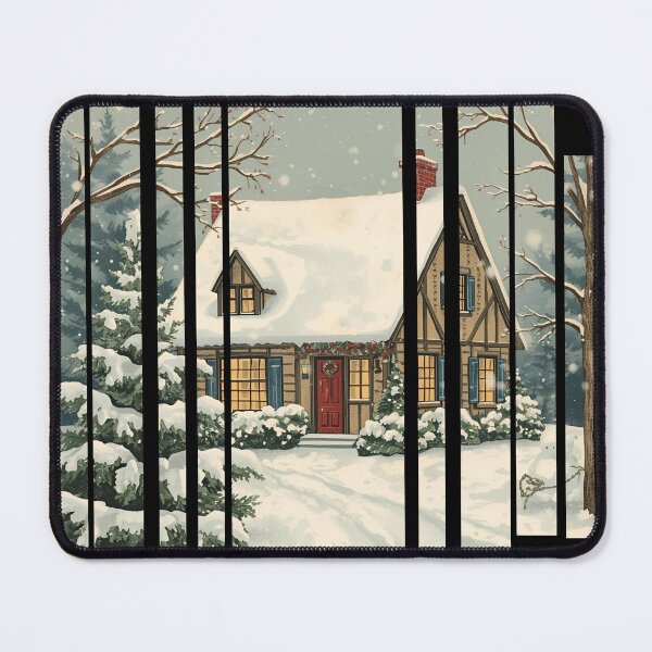 Item preview, Snowy Cottage Postcard Cozy winter cottage 3 designed and sold by Neon G.