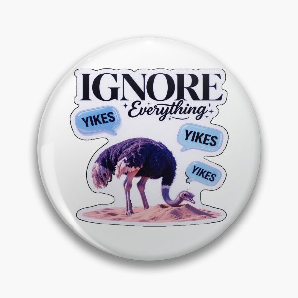 Item preview, Realistic Modern Ostrich Ignore Everything Yikes Meme Die-Cut Sticker Design Prompt designed and sold by ARTCREATESHOP.