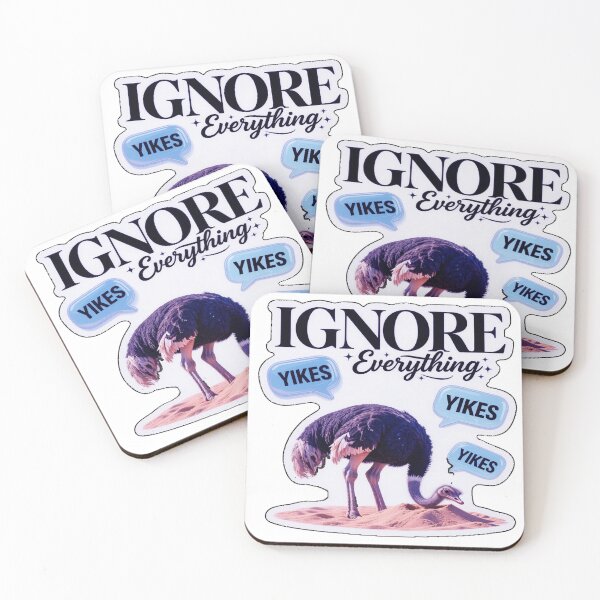 Item preview, Realistic Modern Ostrich Ignore Everything Yikes Meme Die-Cut Sticker Design Prompt designed and sold by ARTCREATESHOP.