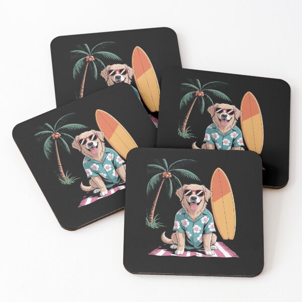 Item preview, Surf Dog Summer Vibes Beach Palm Ocean Men Women Kids  designed and sold by PowAcademy.