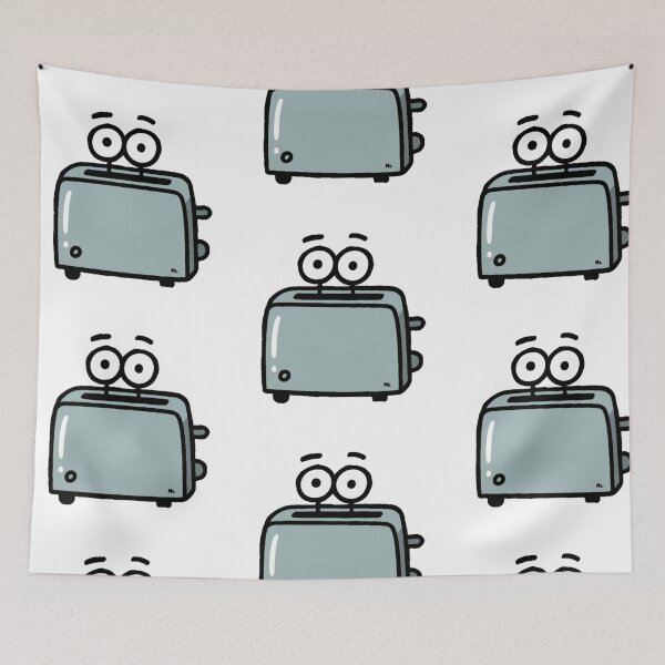 Item preview, Clive the Toaster Mascot | Everyday Spooky Reaction Face designed and sold by Moodzu.