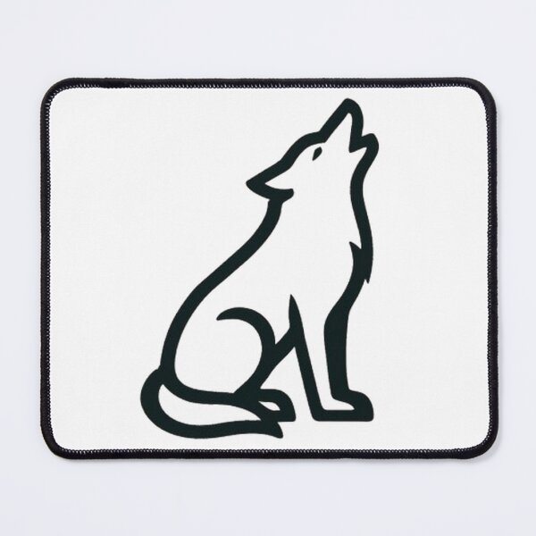 Item preview, Wolf Howling Icon – Minimal Geometric Wild Animal Logo designed and sold by PawsGiggles.