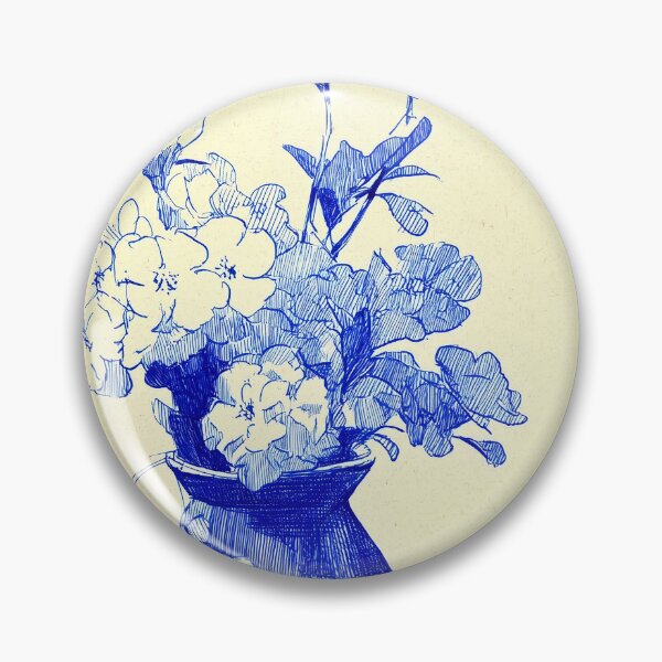 Item preview, Blue Pen Floral Still Life designed and sold by lautir.