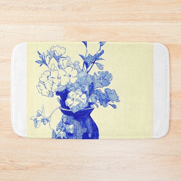 Item preview, Blue Pen Floral Still Life designed and sold by lautir.