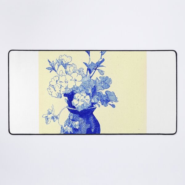Item preview, Blue Pen Floral Still Life designed and sold by lautir.