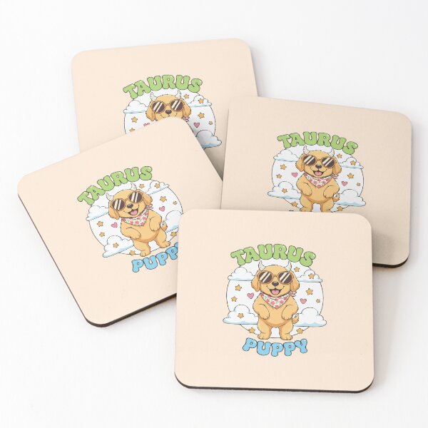 Item preview, Taurus Puppy Zodiac Cute Golden Retriever Dog Design - Horoscope Art designed and sold by The Real Life Symphony.