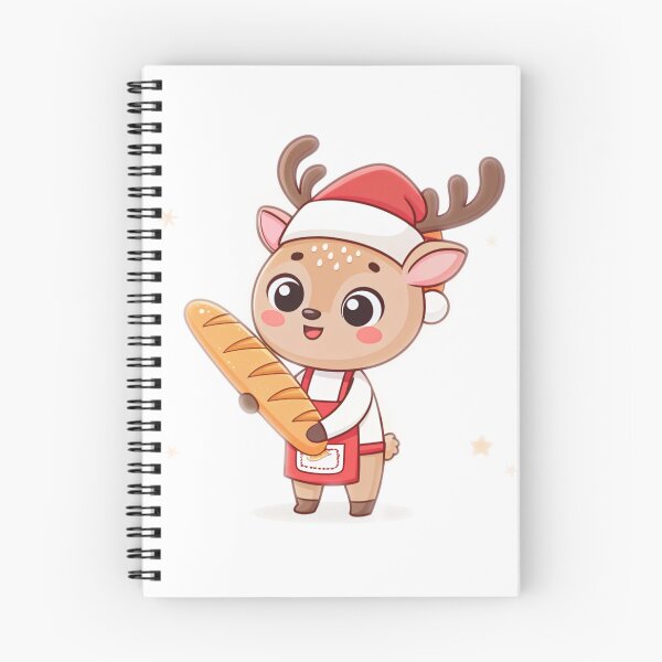 Item preview, French Reindeer Baker – Cute Christmas Art by Vivo Studio designed and sold by VivoStudio.