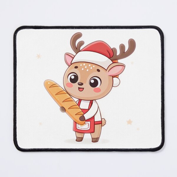 Item preview, French Reindeer Baker – Cute Christmas Art by Vivo Studio designed and sold by VivoStudio.