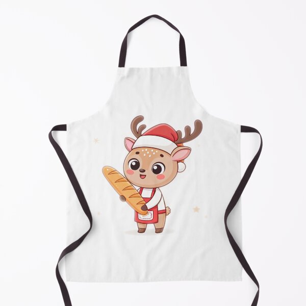 Item preview, French Reindeer Baker – Cute Christmas Art by Vivo Studio designed and sold by VivoStudio.