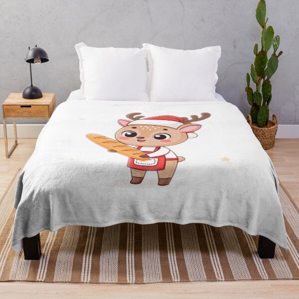 Item preview, French Reindeer Baker – Cute Christmas Art by Vivo Studio designed and sold by VivoStudio.