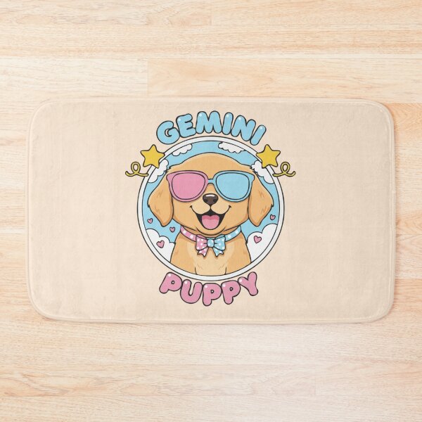 Item preview, Gemini Puppy Zodiac Cute Golden Retriever Dog Design - Horoscope Art designed and sold by The Real Life Symphony.