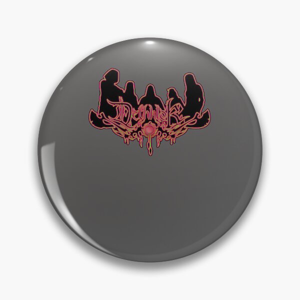 Item preview, TOXIC-GLOW-NEON-SIGN-DETHKLOK-LOGO-WITH-BAND-MEMBER-SILHOUETTE-ON-BLACK designed and sold by NayanAgarwal.