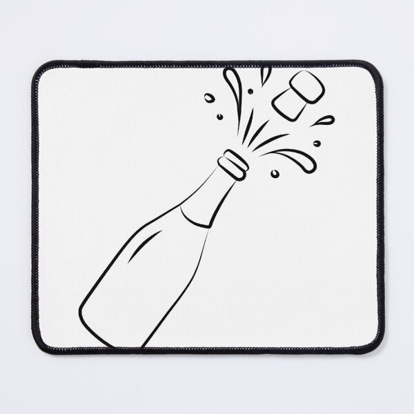 Item preview, Sparkling Wine Bottle Pop Minimalist Line Art designed and sold by ZorianArt.