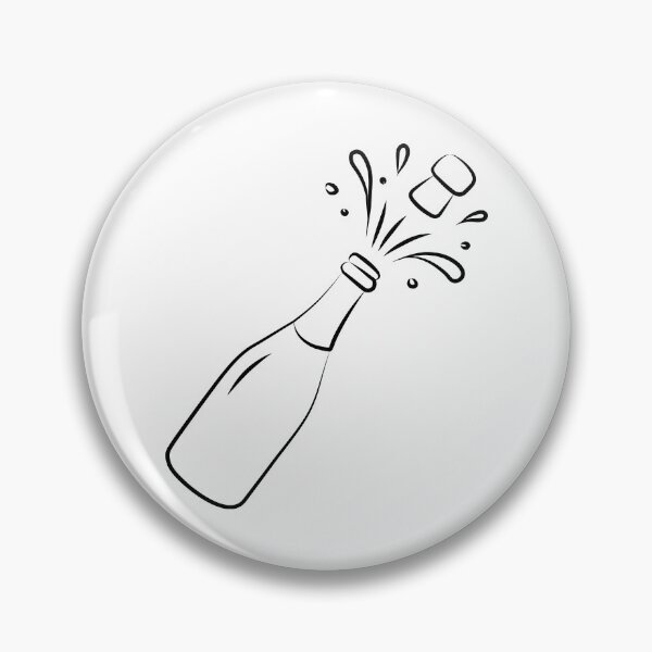 Item preview, Sparkling Wine Bottle Pop Minimalist Line Art designed and sold by ZorianArt.