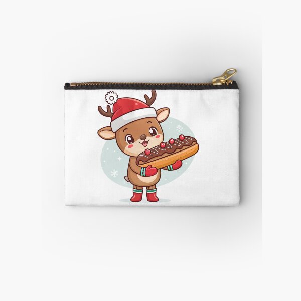 Item preview, Sweet Reindeer with Éclair – Cute Christmas Dessert Art by Vivo Studio designed and sold by VivoStudio.