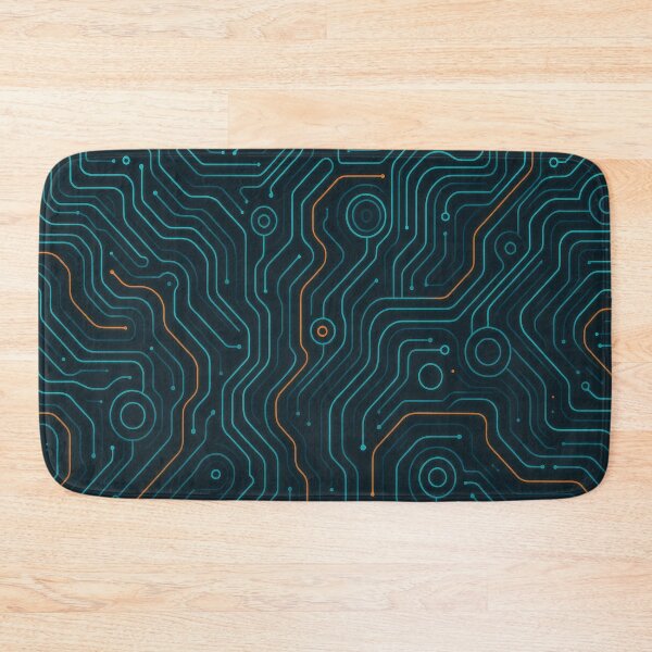 Item preview, Neon Circuit Pathways Abstract Tech Pattern designed and sold by ArtComixHaven.