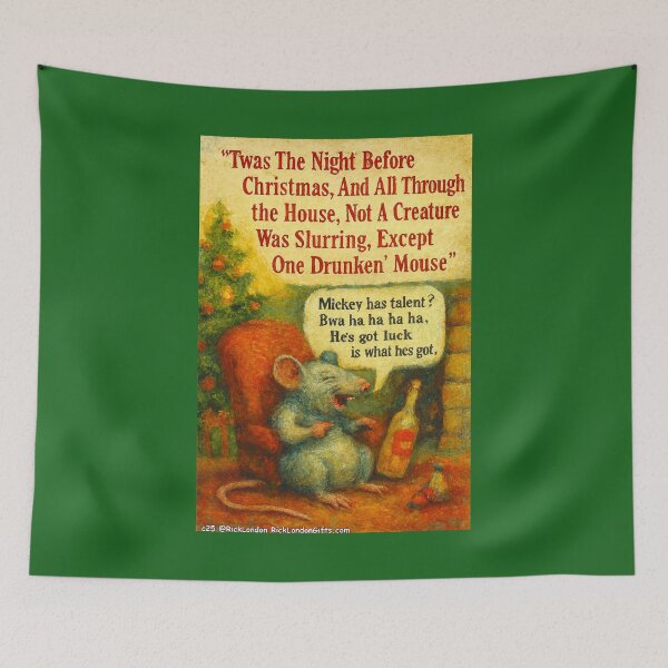 Item preview, One Drunken' Mouse – Christmas Card And Gift Chaos designed and sold by Rick London Gifts.