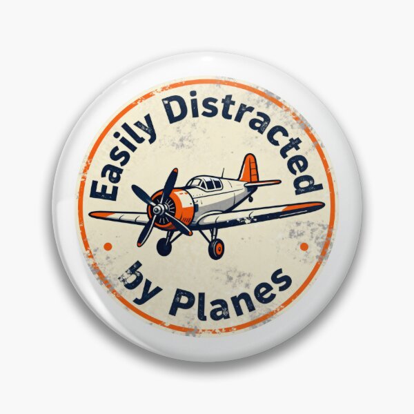 Item preview, Easily Distracted by Planes – aviation enthusiast  designed and sold by w66aboo.