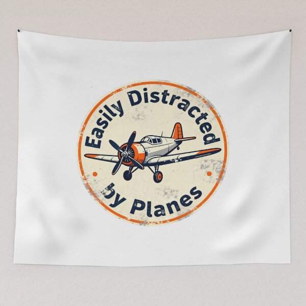 Item preview, Easily Distracted by Planes – aviation enthusiast  designed and sold by w66aboo.