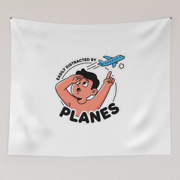 Item preview, Easily Distracted by Planes – airplane spotting designed and sold by w66aboo.