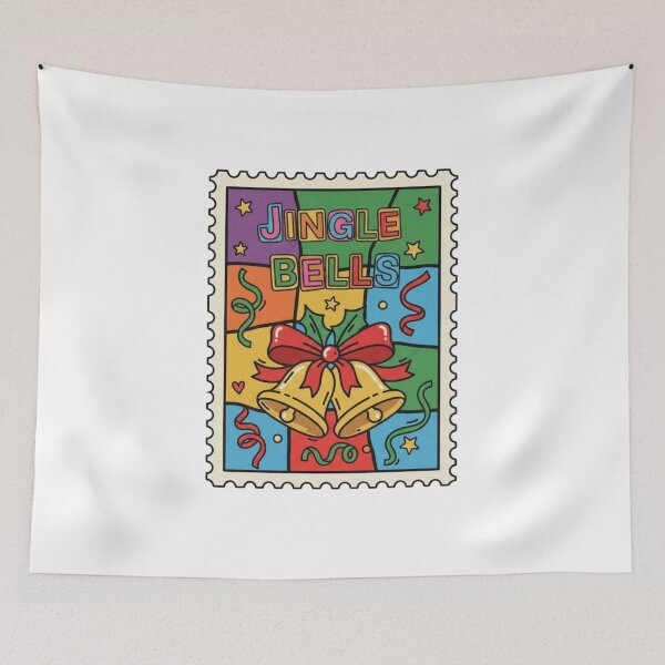Item preview, Jingle Bells Colorful Christmas Postal Holiday designed and sold by Oniyasha.