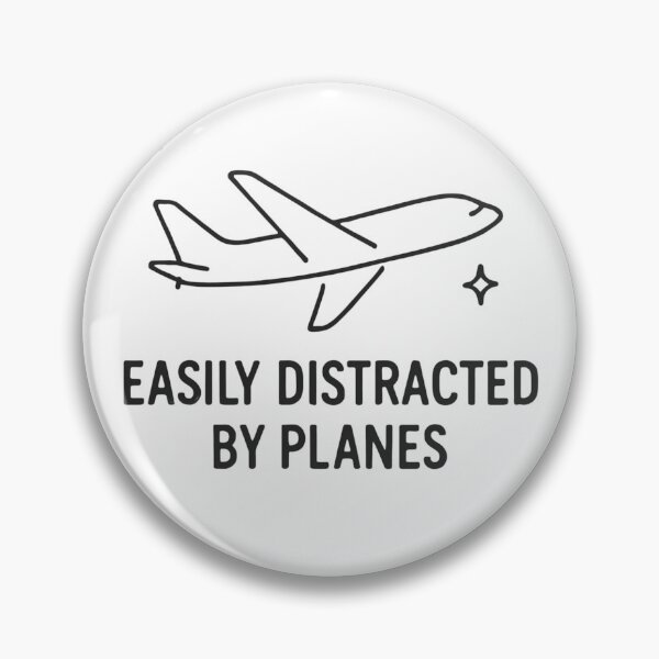 Item preview, Easily Distracted by Planes – funny aviation designed and sold by w66aboo.