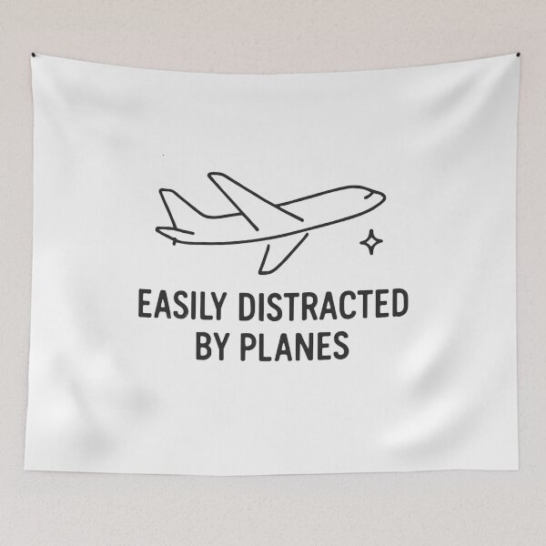 Item preview, Easily Distracted by Planes – funny aviation designed and sold by w66aboo.