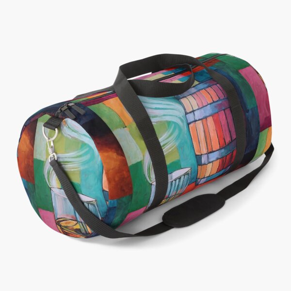 Item preview, Whiskey, Cigar and Barrel in Color A Playful Composition with Vibrant Patchwork Energy designed and sold by OlfactoART Studio.