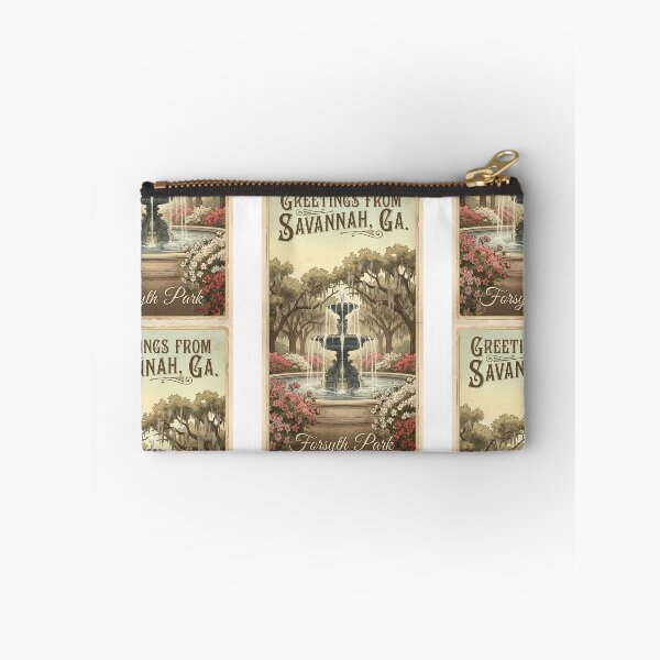 Item preview, Greetings from Savannah, GA - Vintage Forsyth Park Fountain Postcard designed and sold by Digital Dreams Arts.