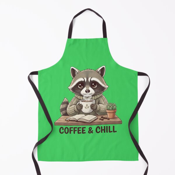 Item preview, Cute Raccoon Coffee & Chill Graphic Tee – Cozy Animal Art designed and sold by InkWeaveShop.