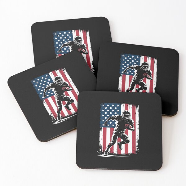 Item preview, American Flag Football Player Patriotic Sports  designed and sold by PowAcademy.