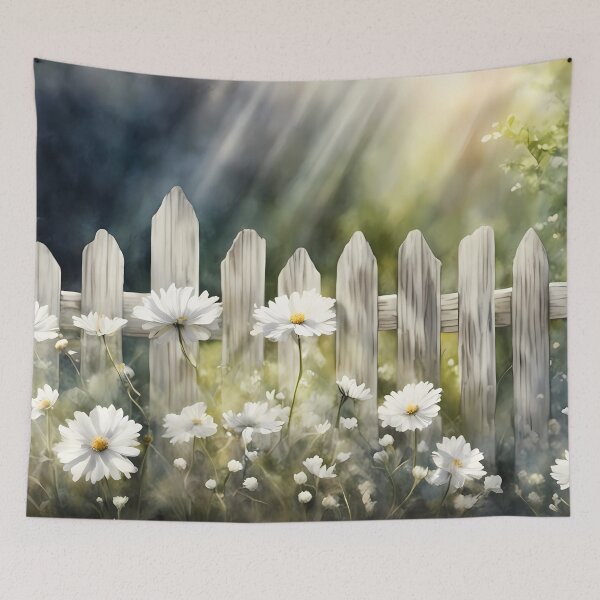 Item preview, Daisies by Fence designed and sold by CalmnessbyChoice.