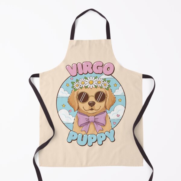 Item preview, Virgo Puppy Zodiac Cute Golden Retriever Dog Design - Horoscope Art designed and sold by The Real Life Symphony.