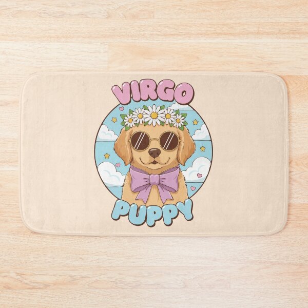 Item preview, Virgo Puppy Zodiac Cute Golden Retriever Dog Design - Horoscope Art designed and sold by The Real Life Symphony.