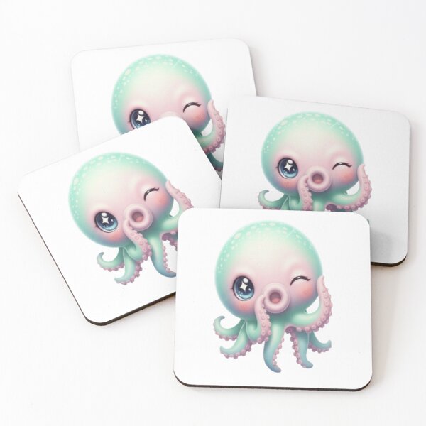 Item preview, Cute Pastel Octopus Character – Soft Kawaii Sea Creature designed and sold by HNstory.