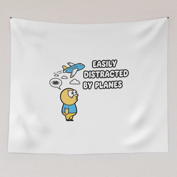 Item preview, Easily Distracted by Planes – funny pilot aviation lover  designed and sold by w66aboo.