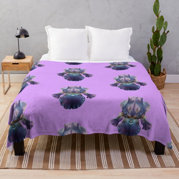 Item preview, Majestic Purple Iris: Ethereal Morning Dew & Sunlit Bloom designed and sold by KiddoCavePrints.
