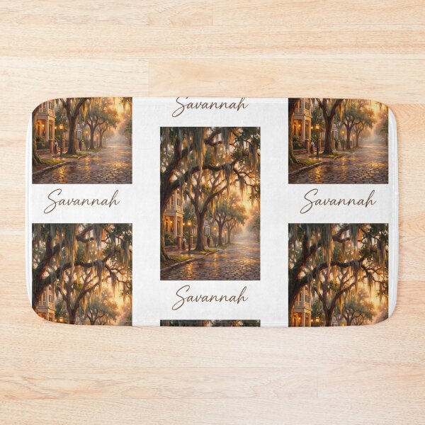 Item preview, Savannah Live Oak Avenue - Golden Hour Fountain Poster designed and sold by Digital Dreams Arts.