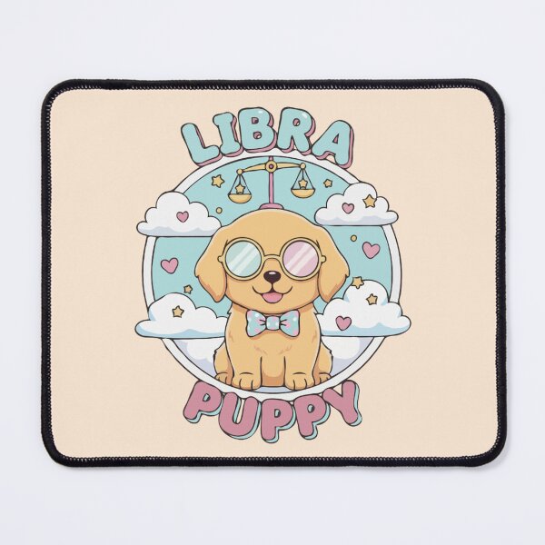 Item preview, Libra Puppy Zodiac Cute Golden Retriever Dog Design – Horoscope Art designed and sold by The Real Life Symphony.
